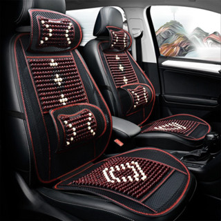 Lót ghế ô tô, Lót lưới nâng lưng hạt gỗ massage chống nóng giúp thoải mái trong quá trình di chuyển