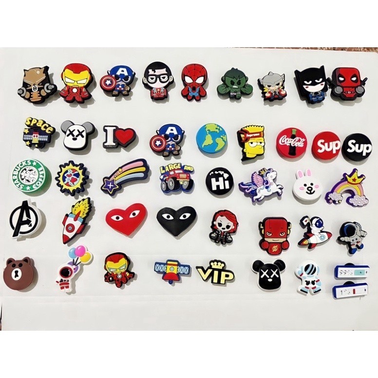 Sticker Gắn Dép Chọn Mẫu Jibbitz Trang Trí Dép, Phụ Kiện Gắn Dép Cross Siêu Đẹp Đáng Yêu [ Sticker ]