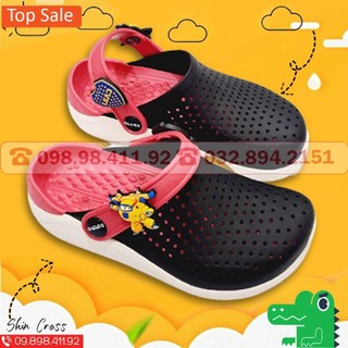Dép Cross cho bé dạng sục đỏ đế trắng DEPCRZZ1 tặng thêm 6 sticker cross