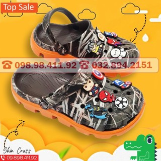 Giàydép Cross vảy sơn màu ràn ri quân đội đế cam DEPCR1782 tặng thêm 12 sticker cross cao cấp
