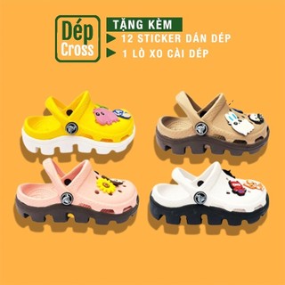 Dép Cross Duet Sục Bít Đầu Lượn Sóng, Dép Crocs Khủng Long Busy Sục Bánh Mì Duet Thời Trang Êm Ái [ DUET ]