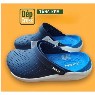 Dép Cross cho nam và nữ đủ size 36, 37, 38, 39, 40, 41, 42, 43, 44, SUCLITTERDIRE  xanh navy xanh duong xuất khẩu
