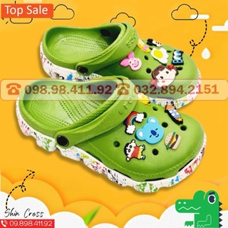 dép Cross vảy sơn màu xanh chuối  tặng thêm 12 sticker cross