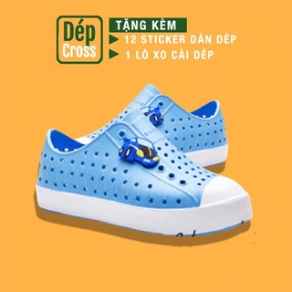 giày nhựa đi mưa họa tiết xanh nước biển cute tặng thêm 2 sticker