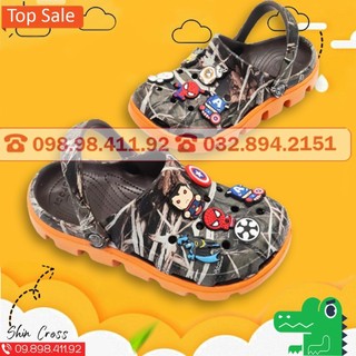 Giàydép Cross vảy sơn camo ràn ri đế cam DEPSUCSON tặng thêm 12 sticker Cross