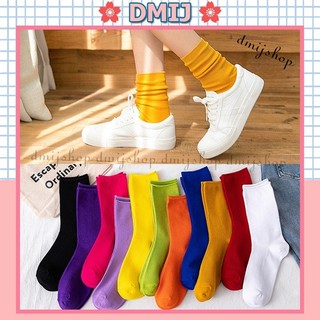 tất kẻ Hàn Quốc cổ cao cho nam và nữ cổ ngắn