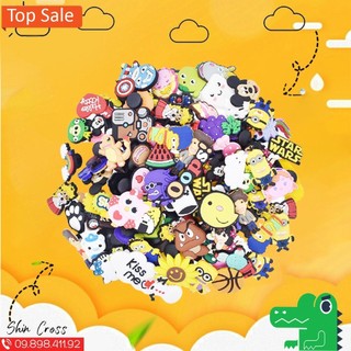 set 10 sticker jibbitz gắn dép sục