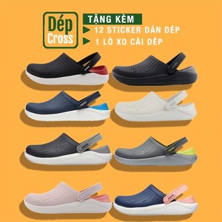 Giày dép Cross quai ngang họa tiết đen đế đỏ DEPCRCR881
