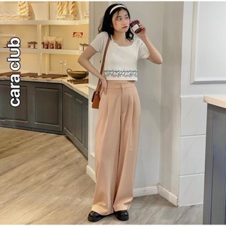 CARA Quần dài nữ Wide basic nhiều màu đơn giản dạo phố