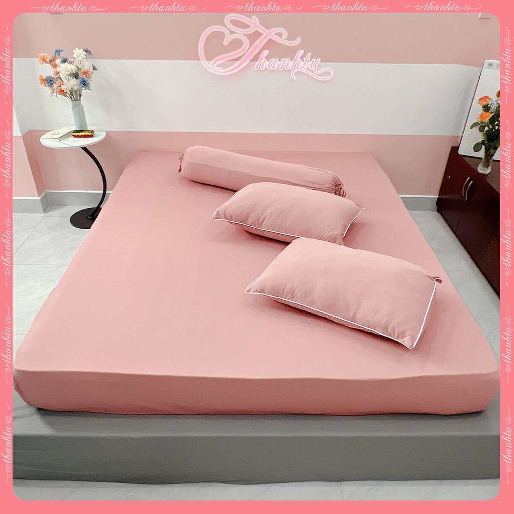 Bọc nệm 2 mặt có khóa kéo 4 món, ga giường thun lạnh 2 mặt, áo nệm 1m, 1m2, 1m4, 1m6, 1m8