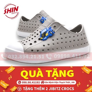 giày native cho bé💖FREESHIP💖giày native cho bé họa tiết xám XIEME SHINNATIVEXIEME tặng thêm 2 sticker native