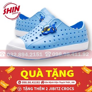 giày native cho bé💖FREESHIP💖giày native cho bé họa tiết xanh dương relex SHINNATIVEXA tặng thêm 2 jibitz native