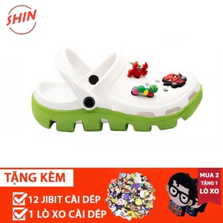 dép cross trắng đế xanh đế lượn sóng💖FREESHIP?sục cross bít đầu hotrend DU01