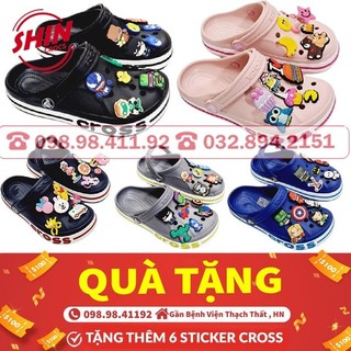 dép cross cho bé💖FREESHIP💖dép crossBAY A cho bé mix nhiều màu lựa chọn SHIN219921 tặng thêm 6 jibitz cross