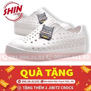 Giày native💖freeship💖 trắng full nativewhite tặng thêm 2 jibitz cài giày native