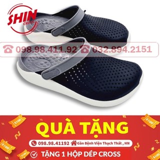 dép cross💖FREESHIP💖dép cross quai ngang họa tiết đen lót xám MẠINSN123