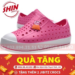 giày native cho bé💖FREESHIP💖giày native cho bé họa tiết hồng neon  SHINNATIVESON tặng thêm 2 jibtiz native