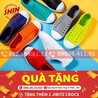 giày native cho bé💖FREESHIP💖giày native cho bé họa tiết nhiều màu NA07 tặng thêm 2 sticker cài dép