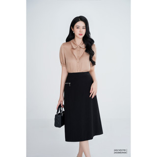Áo sơ mi nữ tay ngắn eva de eva 24ssme096n