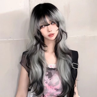 Tóc Giả Lốc Xoáy Lúa Mì Thiên Thạch Tóc Dài Nữ Mùa Hè Kiểu Mỏng Dần Dần Bùng Nổ Bức Tranh Paris Nhuộm Tóc Dài Xoăn Dài