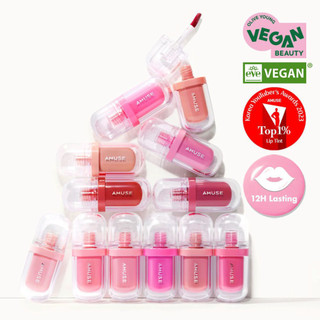    Bill Olive Young  Son tint thuần chay AMUSE JEL FIT TINT son môi có độ bóng cao lâu trôi 