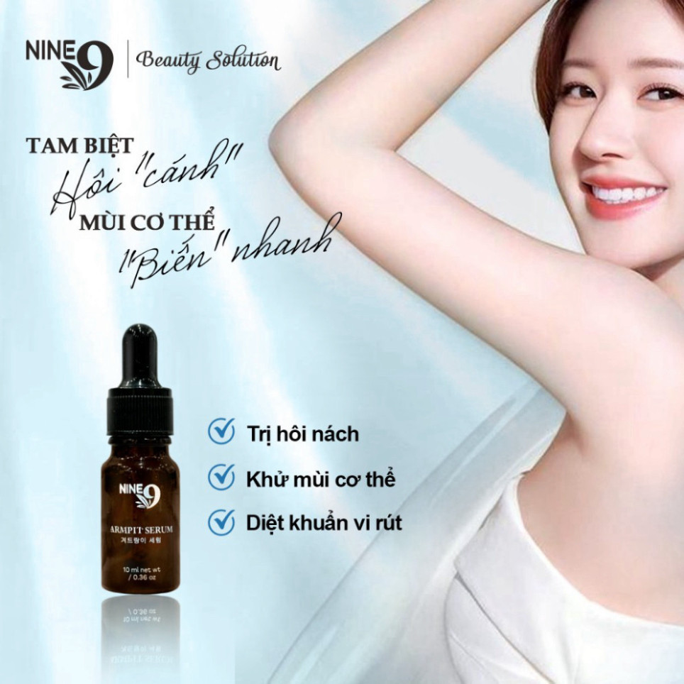 Tinh chất hôi nách Nine 9 10ml khử mùi diệt khuẩn không mùi khô thoáng hiệu quả G