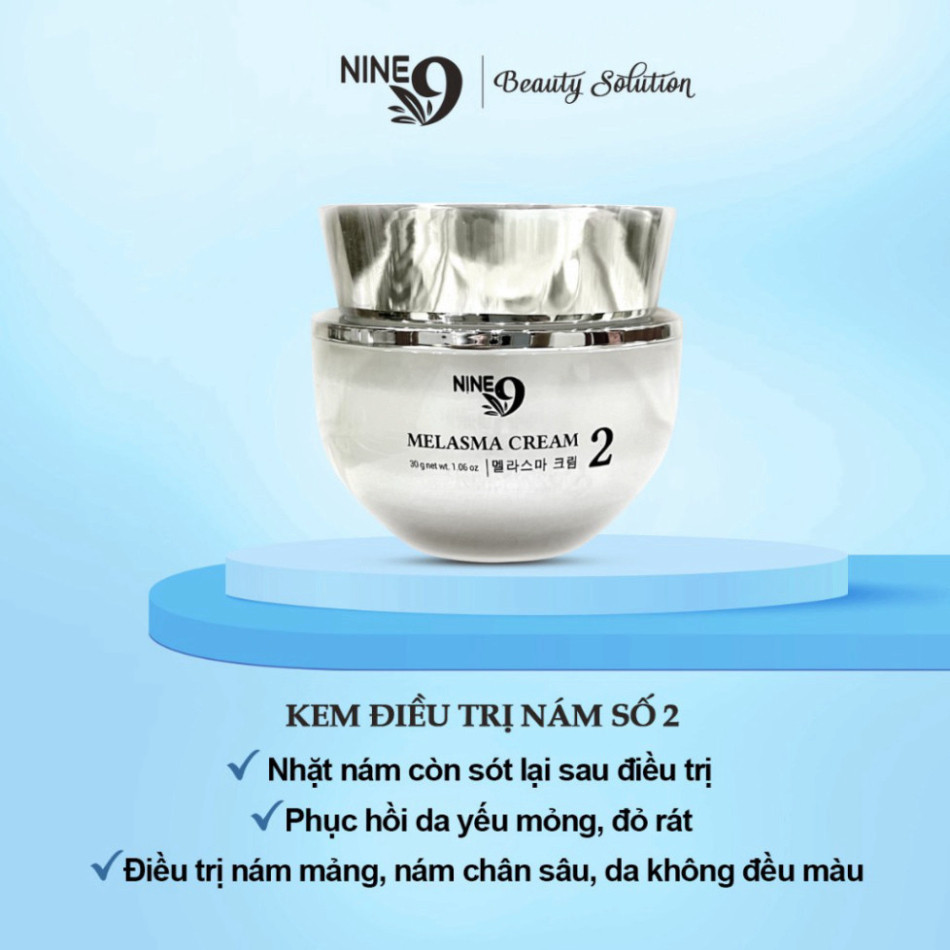 Kem nám ban đêm Nine 9 số 2 30gr mờ nám, tàn nhang dưỡng trắng da mịn màng trắng sáng G