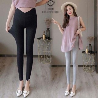 Quần legging bầu dài JOIN Cao cấp Cạp chéo chất Thun Thái co giãn 4 chiều có chun chỉnh bụng size từ 50-75kg 