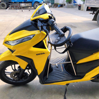 Hỏa Tốc-BẢN NÂNG CẤP Ghế Ngồi Xe Máy Cho Bé Các Xe Tay Ga khung Inox Yên Nhựa Có Nệm dây an toàn