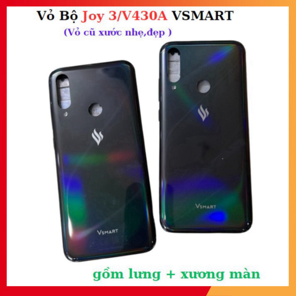 Vỏ bộ Joy 3/V430A vsmart,vỏ cũ bóc máy xước nhẹ ,sẵn hàng tại shop,mới cập nhập mới update
