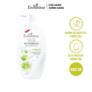 Hannah Olala x Enchanteur x Sữa tắm trắng da hương nước hoa Pháp Enchanteur White Delightful 650g