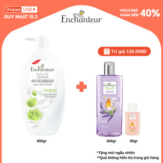 Sữa tắm trắng da hương nước hoa Pháp Enchanteur White Delightful 650g
