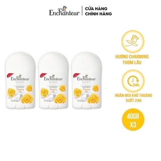 Combo 3 Sáp khử mùi trắng da Enchanteur Charming 40g/chai