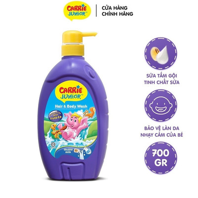 [HB Gift] Sữa Tắm Gội cho bé Carrie Junior hương Sữa 700g