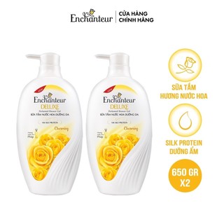 Combo 2 Sữa tắm hương nước hoa Enchanteur Charming 650g/Chai