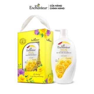 [Hộp quà] Sữa tắm hương nước hoa dưỡng da thơm mịn Enchanteur Charming 650gr