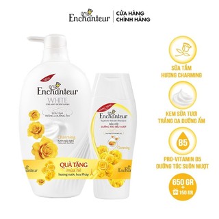 [MỚI] Sữa tắm trắng và dưỡng ẩm Enchanteur 650gr/chai - Tặng Dầu gội 150gr