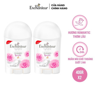 Combo 2 Sáp khử mùi trắng da Enchanteur Romantic 40g/chai