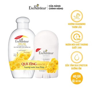[MỚI] Sáp khử mùi trắng da Enchanteur Charming 40gr - Tặng Sữa tắm Charming 60gr
