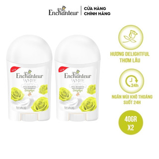 Combo 2 Sáp khử mùi trắng da Enchanteur Delightful 40g/chai