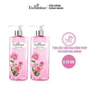 Combo 2 Sữa tắm chứa tinh dầu hoa hồng Enchanteur Naturelle Rose 510gr/Chai