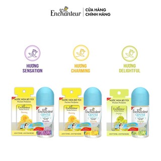 Lăn khử mùi Enchanteur Gentle Charming/ Sensation/ Delightful 50ml-Tặng Nước hoa bỏ túi 18ml