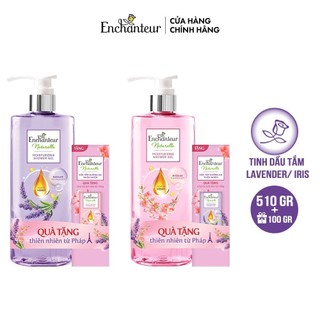 [TẶNG Sữa tắm Iris/ Lavender 100gr] Sữa tắm nước hoa Enchanteur hương Lavender/ Iris 510g
