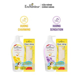 Dầu gội Enchanteur Charming/ Sensation dưỡng tóc 650gr - Tặng Túi Tote xinh xắn