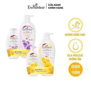 Dầu gội mềm mượt Enchanteur Charming/Sensation 650gr - Tặng Sữa tắm Charming/Sensation 150gr