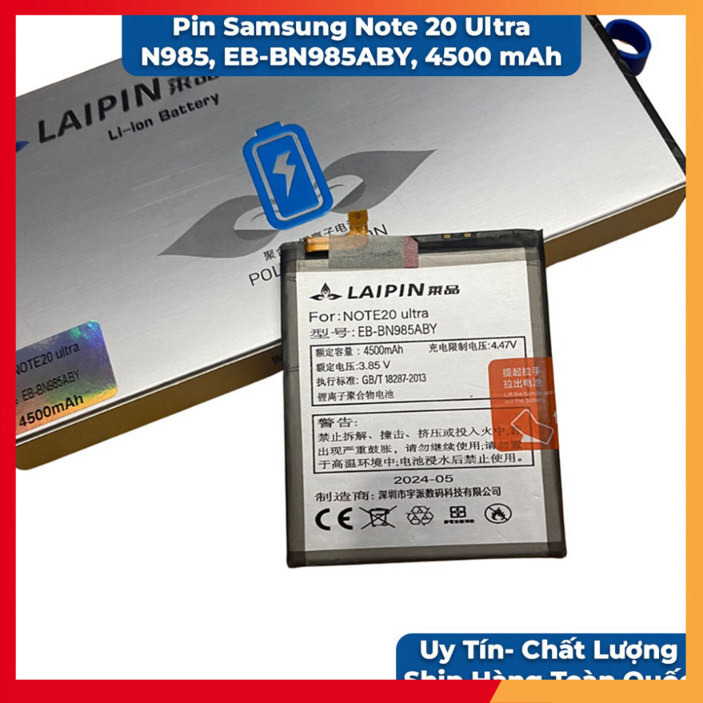 Pin samsung note 20 ultra EB-BN985ABY 4500mAh mới update