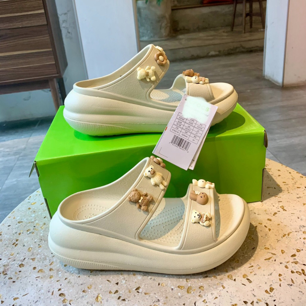 LOẠI 1- Dép crocs sandal Crush Classic độn đế form Hàn hình găn xinh