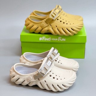 Dep cross depcrosss Dép Cross Pollex Echo Clog nam nữ unisex màu trắng kem và vàng size 36 đến 44 - Hàng chính hãng - Sấ