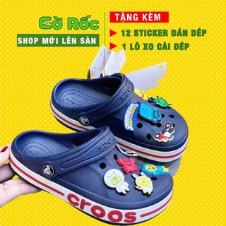 Dép cross cho bé trai và bé gái từ 2 tuổi đến 14 tuổi màu xanh than và xanh ngọc