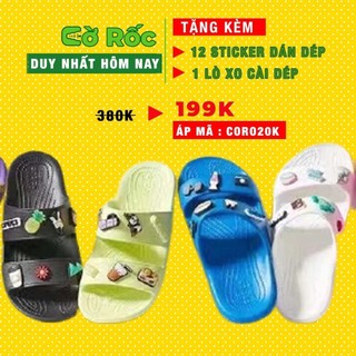 [có sẵn] Dép lê 2 quai 3 màu  bệt cross nữ hai quai ngang hàng xuất khẩu full box